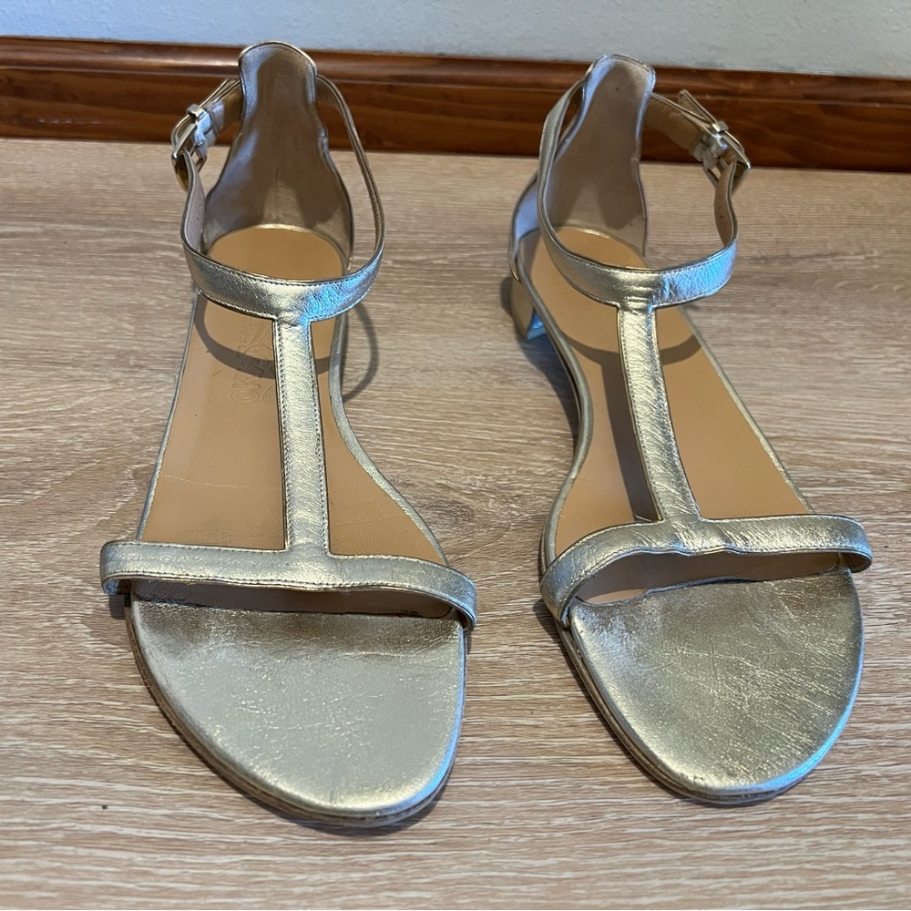 Ferragamo Strappy Gold Sandals - Resoled - Size 9